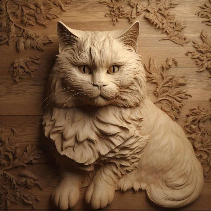 Nature and animals (Ragdoll cat 1, NATURE_5353) 3D models for cnc